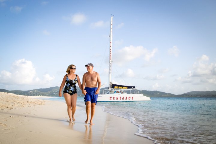 a person standing on a beach